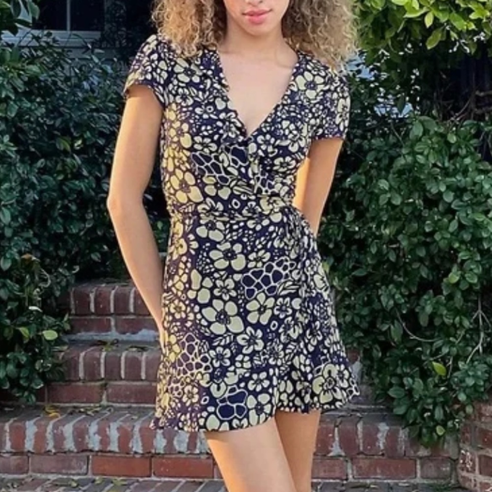 Sunday Best Floral Wrap Dress (S)